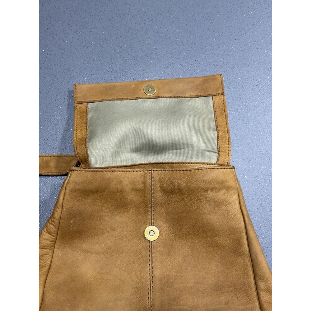 American Leather Co Leather Backpack Purse Tan Saddle Daily Shoulder Bag - Picture 5 of 6